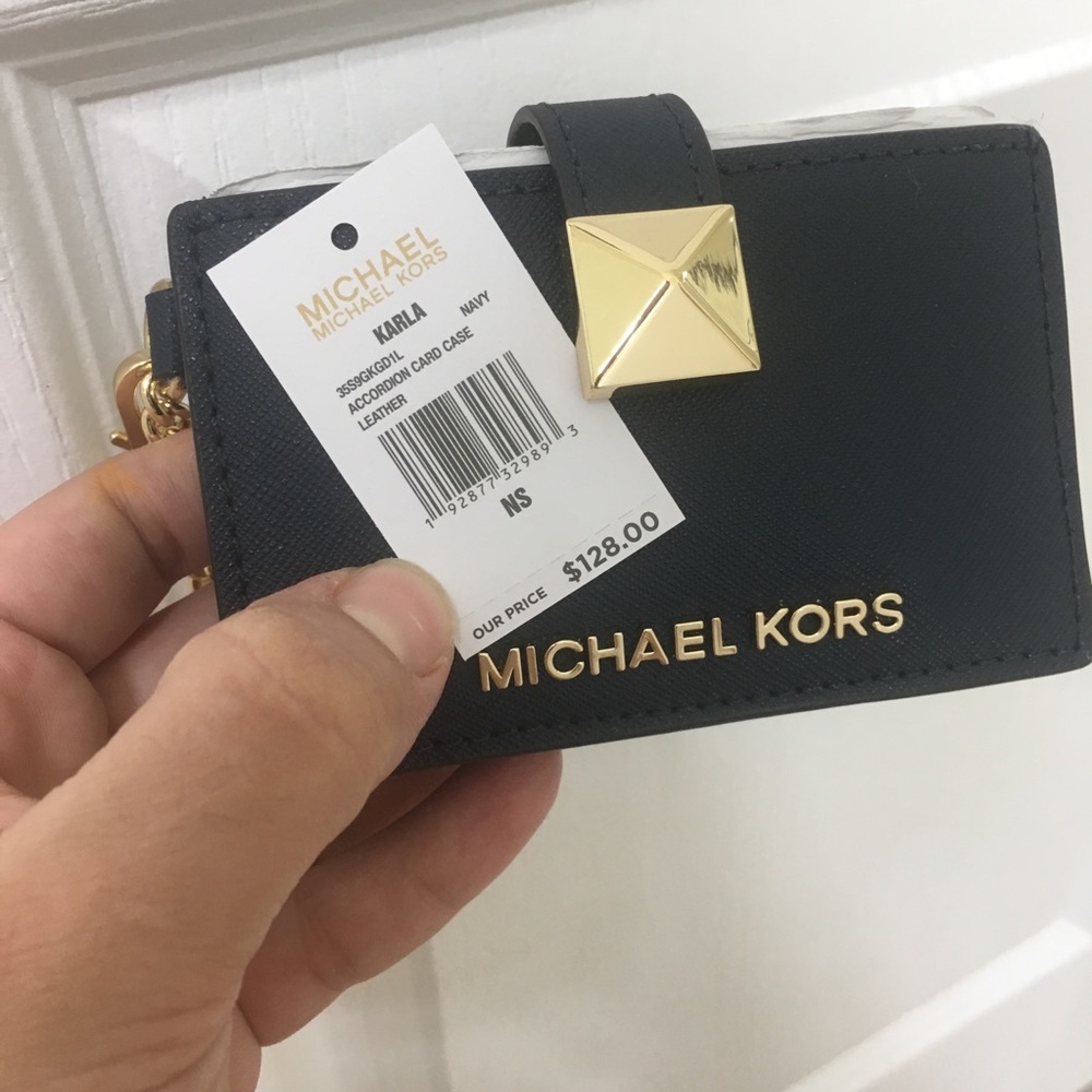 Firm❗️Michael Kors card holder navy blue - Picture 2 of 4